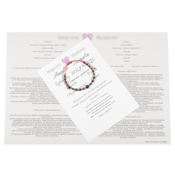 Bransoletka celebrytka TURMALIN + znak zodiaku KOZIOROŻEC zodiak